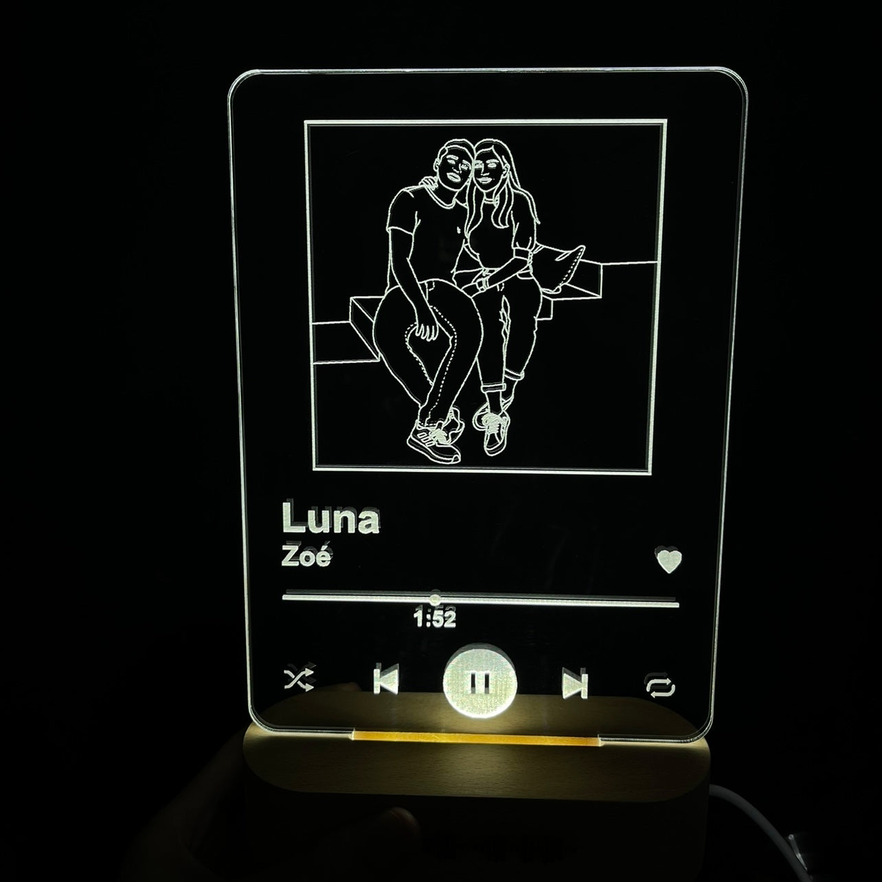 Luz Nocturna Personalizada De Spotify - Crea Tu Propia Lámpara Personalizada